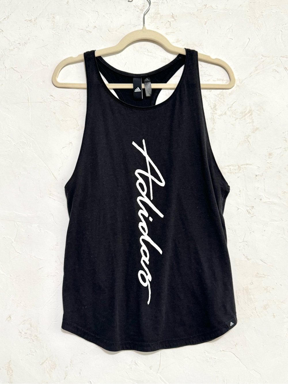 Adidas Black Racerback Graphic Tank Top M